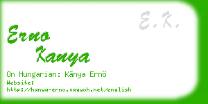 erno kanya business card